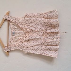 Madewell floral peasant top size Small
